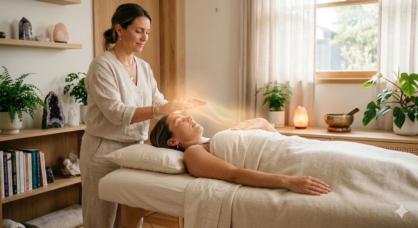 Séance de Reiki avec cristaux
